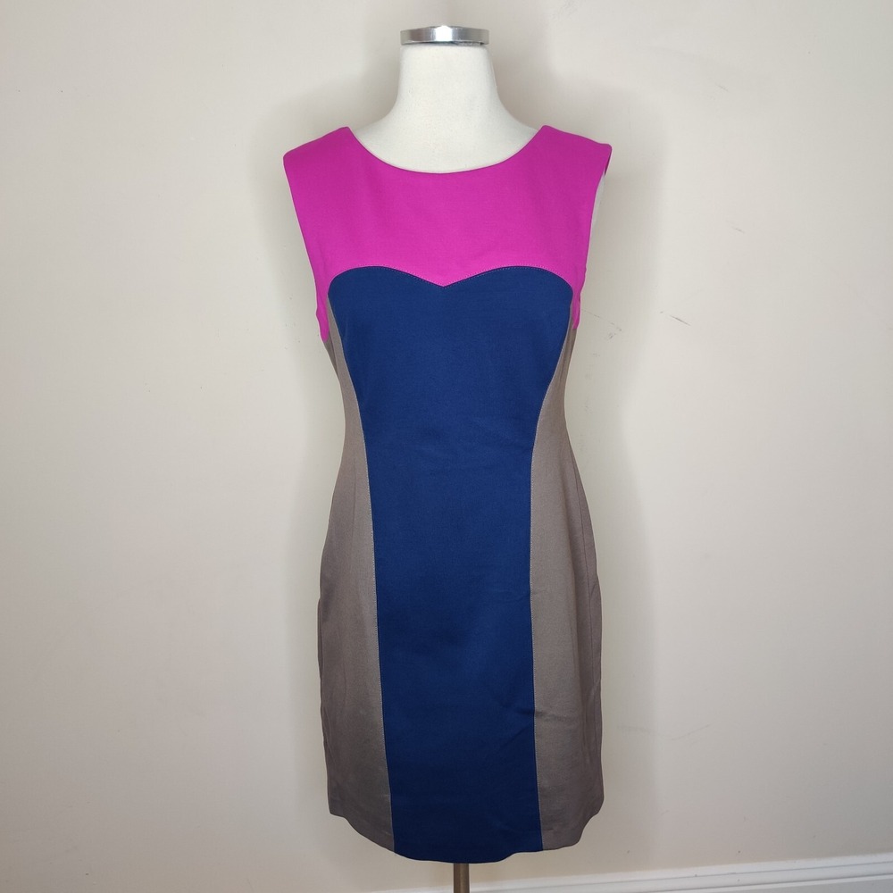 Suzi Chin Maggy Boutique Dress Colorblock Sheath Stretch